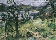 Lovis Corinth, Walchenseelandschaft mit Larche